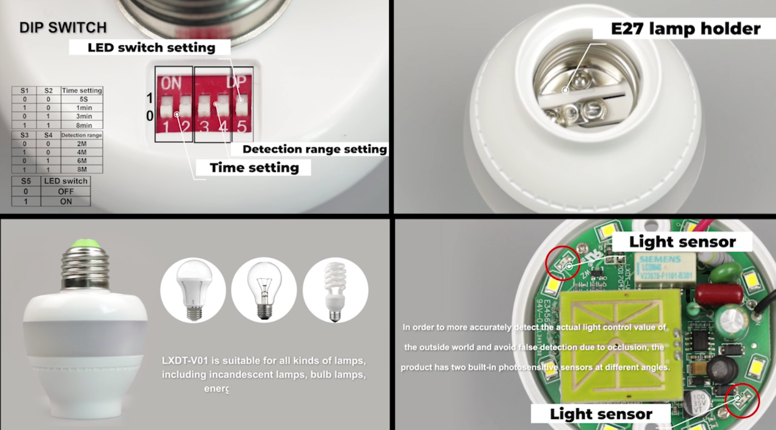 Ang matalinong microwave induction lamp holder, ang makabagong disenyo ay humahantong sa hinaharap ng pag-iilaw