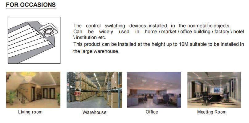 Ang ginustong infrared motion sensor para sa mataas na kisame na kapaligiran at malawak na hanay ng pagtuklas - PD -PIR113A