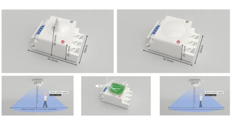 Inilunsad ng PDLUX ang PD-MV1029A at PD-MV1029B 5.8GHz Microwave Sensors para sa Smart Indoor Lighting